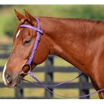purple  BETA BIOTHANE Western Bridle with Snap on Browband