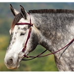 wine  BETA BIOTHANE Western Bridle with Snap on Browband
