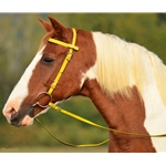 yellow  BETA BIOTHANE Western Bridle with Snap on Browband