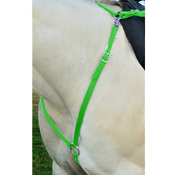 LIME GREEN ENGLISH BREAST COLLAR made from BETA BIOTHANE (Solid Colored)