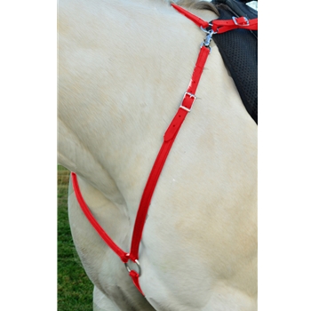 RED ENGLISH BREAST COLLAR made from BETA BIOTHANE (Solid Colored)