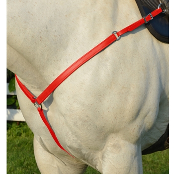 RED WESTERN BREAST COLLAR made from BETA BIOTHANE 