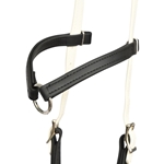 ****CLEARANCE ITEM*** $1 Black Beta Biothane Browband with Ring - Cob Size