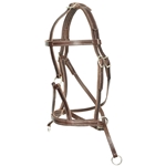 Bitless MEDIEVAL BAROQUE WAR or PARADE BRIDLE made from BETA BIOTHANE (Solid Colored)