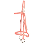 ****PHOTO SAMPLE*** $20 Coral Pink Beta Biothane Mule Headstall with Noseband - Standard Mule/Horse Size