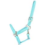 ****PHOTO SAMPLE*** $15 Baby Blue Beta Biothane Weanling/Small Pony Size Halter with Throatlatch Snap