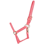 ****PHOTO SAMPLE*** $15 Hot Pink Beta Biothane Weanling/Small Pony Size Halter with Throatlatch Snap