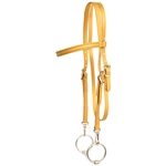 ****PHOTO SAMPLE*** $20 Gold Beta Biothane Western Bridle Headstall with Quick Change Snaps on Bit Ends - Horse Size