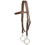 ****PHOTO SAMPLE*** $20 Dark Brown Beta Biothane Western Bridle Headstall with Quick Change Snaps on Bit Ends - Horse Size