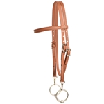 ****PHOTO SAMPLE*** $20 Medium Brown Beta Biothane Western Bridle Headstall with Quick Change Snaps on Bit Ends - Horse Size