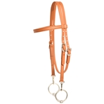 ****PHOTO SAMPLE*** $20 Tan Brown Beta Biothane Western Bridle Headstall with Quick Change Snaps on Bit Ends - Horse Size