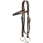 WESTERN BRIDLE with Center Ring Browband made from LEATHER