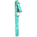 ****CLEARANCE ITEM*** $10 Turquoise Nylon Turnout Neck Collar with Leather Breakaway - Cob Size