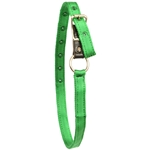 ****CLEARANCE ITEM*** $10 Green Nylon Turnout Neck Collars with Leather Breakaway - Cob Size