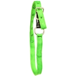 ****CLEARANCE ITEM*** $10 Lime Green Nylon Turnout Neck Collars with Leather Breakaway - Cob Size