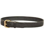 ****CLEARANCE ITEM*** $20 Black Leather Waist Belt with Running Horse Design - 32 inches long