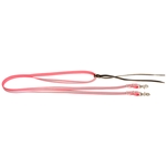 ****CLEARANCE ITEM*** $15 Pink Reflective Beta Biothane Trail Reins with Leather Popper