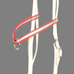 ****PHOTO SAMPLE*** $5 Red Reflective Beta Biothane Browband with Center Ring - Horse Size