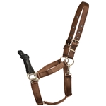 ****PHOTO SAMPLE*** $20 Brown Nylon Rope Combo Halter - Horse Size