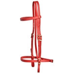 ****PHOTO SAMPLE*** $25 Chili Red Beta Biothane English Bridle Headstall - Horse Size