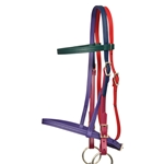 Rainbow ENGLISH BRIDLE with CAVESSON made from BETA BIOTHANE (5 Colors Mix N Match)
