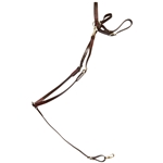 ****PHOTO SAMPLE*** $25 Dark Brown with Pink Thread Beta Biothane English Breast Collar - Horse Size