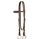 ****PHOTO SAMPLE*** $20 Dark Brown Gold with Pink Thread Beta Biothane Western Bridle Headstall - Horse Size