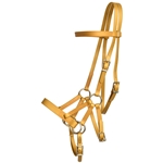 ****PHOTO SAMPLE*** $30 - Gold with Pink Thread Sidepull Bitless Headstall - Horse Size