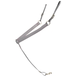 ****PHOTO SAMPLE*** $25 Gray with Pink Thread Beta Biothane Western Breast Collar - Horse Size