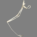 ****PHOTO SAMPLE*** $25 White with Pink Thread Beta Biothane English Breast Collar - Horse Size