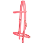 ****PHOTO SAMPLE*** $20 Hot Pink with Pink Thread Beta Biothane English Headstall - Horse Size