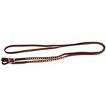 ****PHOTO SAMPLE*** $15 Mahogany Brown Beta Biothane Trail Reins with Spots and Roller Buckles on Bit Ends