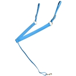 ****PHOTO SAMPLE*** $25 Light/Sky Blue Beta Biothane Western Breast Collar with Lime Green Thread - Horse Size