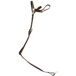 ****PHOTO SAMPLE*** $25 Dark Brown Beta Biothane with Lime Green Thread English Breast Collar - Horse Size