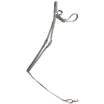 ****PHOTO SAMPLE*** $25 Gray Beta Biothane with Lime Green Thread English Breast Collar - Horse Size