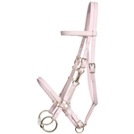 ****PHOTO SAMPLE*** $30 Lavender Beta Biothane with Lime Green Thread Halter Bridle with Bit Hangers Headstall - Horse Size