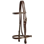 ****PHOTO SAMPLE*** $20 Brown BETTER THAN LEATHER with Lime Green Thread English Headstall - Horse Size