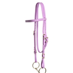 ****PHOTO SAMPLE*** $20 Orchid Beta Biothane with Green Thread Western Headstall - Horse Size