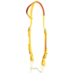 ****PHOTO SAMPLE*** $20 Sunflower Yellow Beta Biothane 2 Ear Western Headstall with Red Overlay - Horse Size