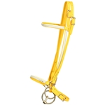 ****PHOTO SAMPLE*** $20 Sunflower Yellow Beta Biothane with White Overlay Icelandic Bridle Headstall - Horse Size