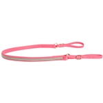 ****PHOTO SAMPLE*** $15 Bubblegum Pink Beta Biothane with Gray Overlay One Piece Breast Strap - Horse Size