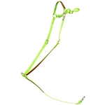 ****PHOTO SAMPLE*** $15 Apple Green Beta Biothane with Burgundy Overlay English Breast Collar - Horse Size