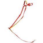 ****PHOTO SAMPLE*** $25 Red Beta Biothane with Safety Yellow Overlay English Breast Collar - Horse Size
