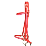 ****PHOTO SAMPLE*** $10 Red Beta Biothane with Pink Overlay Icelandic Bridle Headstall - Horse Size