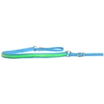 ****PHOTO SAMPLE*** $15 Light Blue Beta Biothane with Green Overlay One Piece Breast Strap - Horse Size