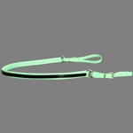 ****PHOTO SAMPLE*** $15 Mint/Seafoam Green Beta Biothane with Black Overlay One Piece Breast Strap - Horse Size