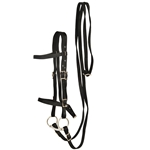 ****PHOTO SAMPLE*** $15 Black Nylon English Bridle & Matching Reins - Horse Size