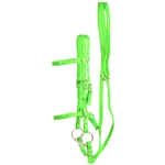 ****PHOTO SAMPLE*** $15 Lime Green Nylon English Bridle & Matching Reins - Horse Size