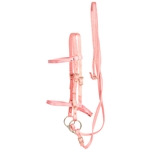 ****PHOTO SAMPLE*** $20 Soft Pink Nylon English Bridle & Matching Reins - Horse Size