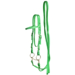 ****PHOTO SAMPLE*** $15 Green Nylon Western Bridle and Reins - Horse Size